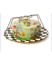 Green Flower Market Cake Carrier