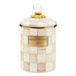 Mocha Check Canisters