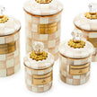 Mocha Check Canisters