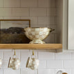 Mocha Check Colander