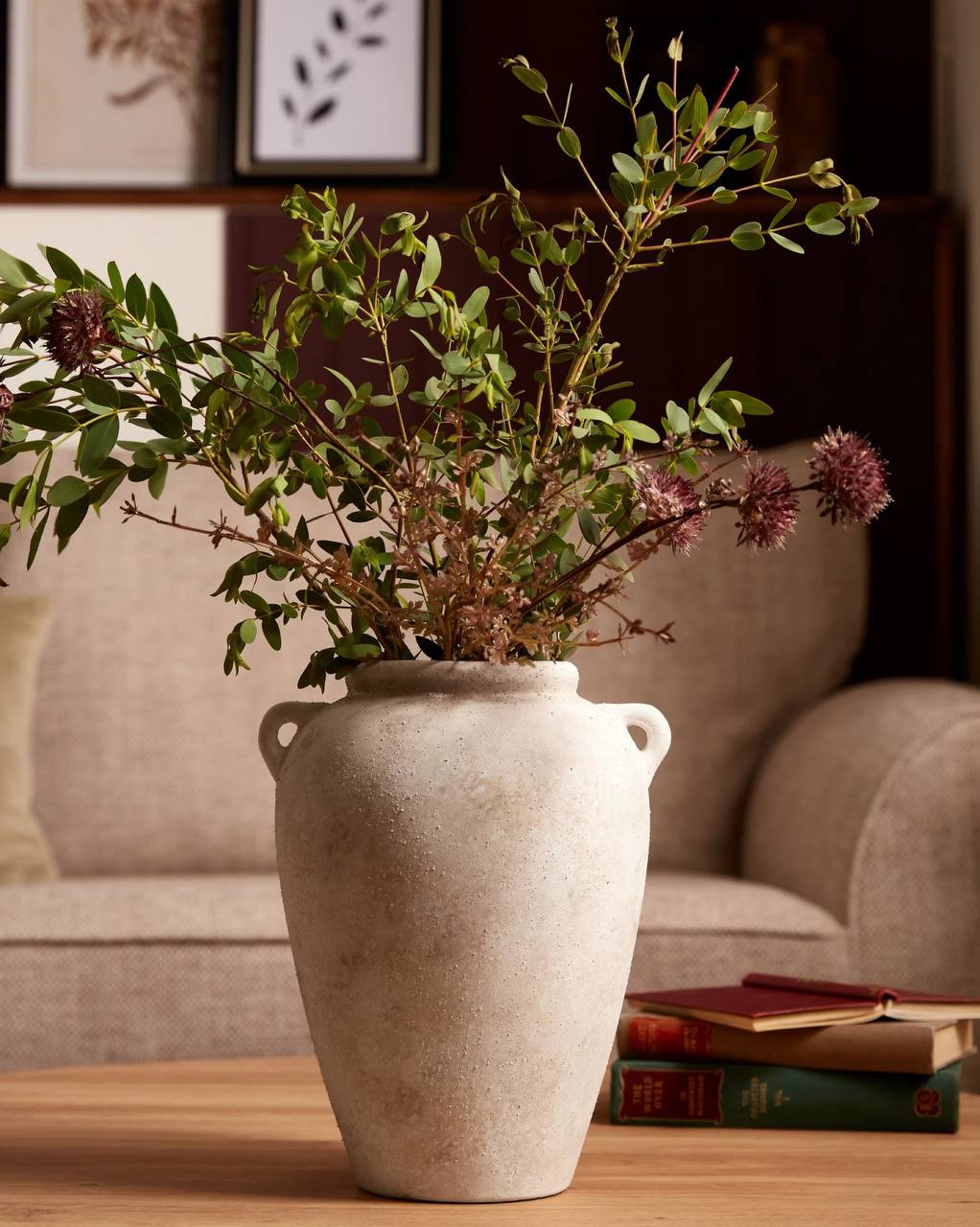 Lydia Natural Ceramic Rustic Textured Vase