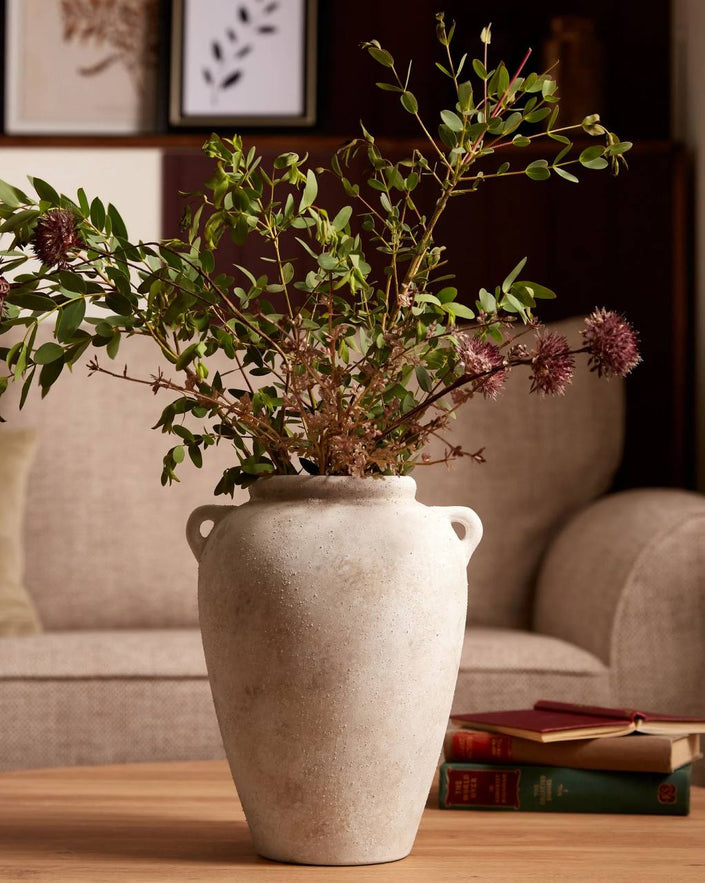 Lydia Natural Ceramic Rustic Textured Vase