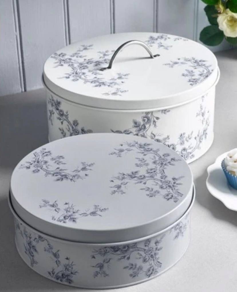 Set of 2 Floral Cake Tins