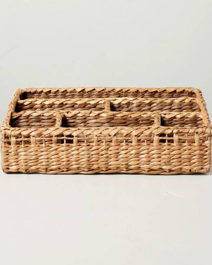 Woven Multipurpose Compartment Caddy Natural