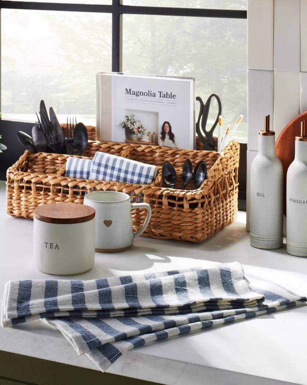 Woven Multipurpose Compartment Caddy Natural