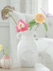 Ceramic Embossed Flower Vase