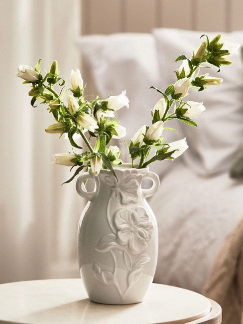 Ceramic Embossed Flower Vase