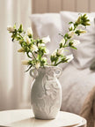 Ceramic Embossed Flower Vase