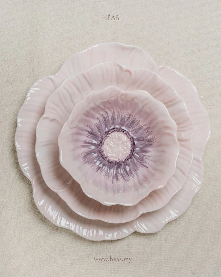 Pastel Floral Dinnerware Lilac Bloom (4 Pax Set – 12 pieces)