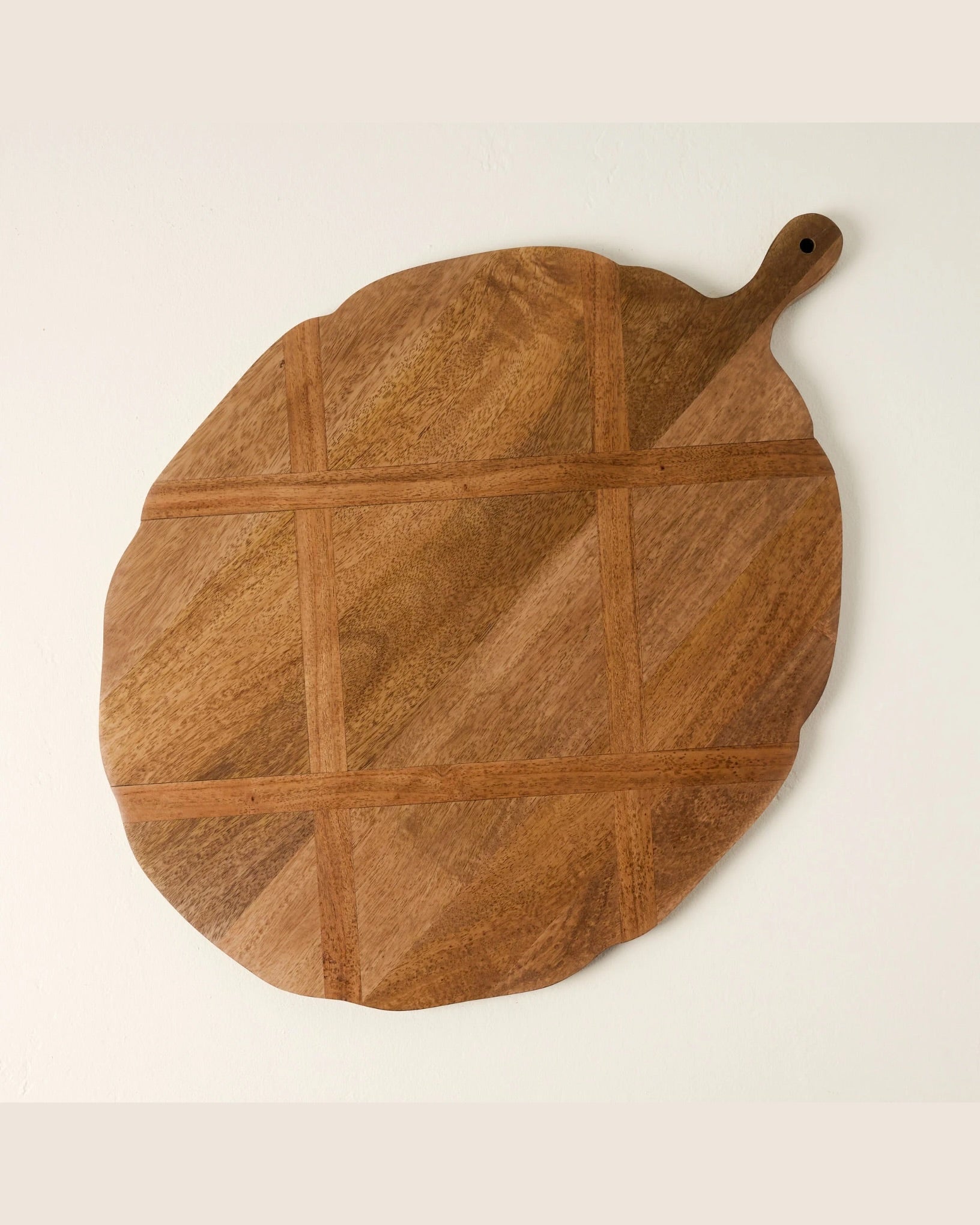 Antiqued Wood Large Oval Serving Board