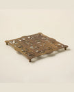 Antique Brass Shadow Floral Trivet