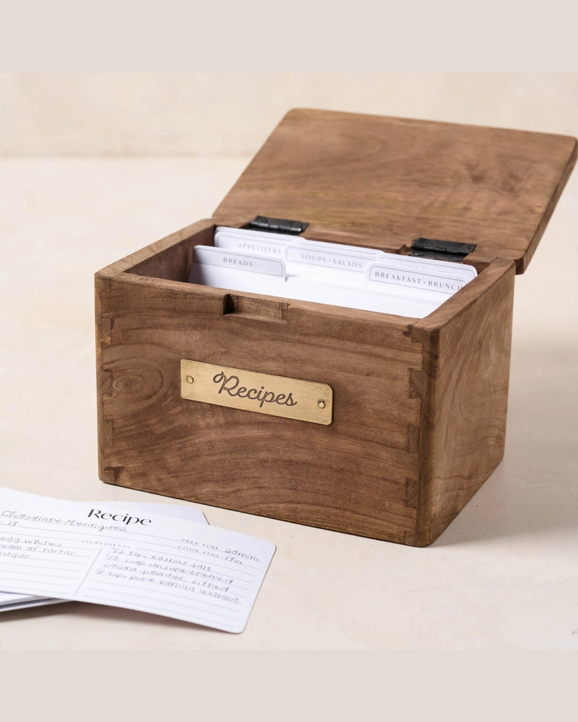 Antiqued Wood Recipe Box
