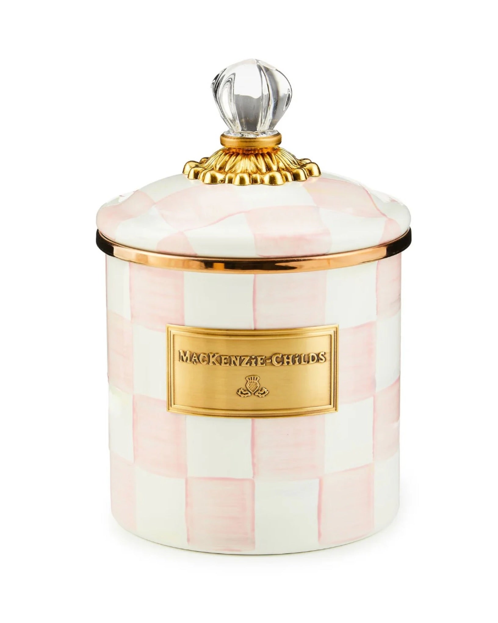 Rosy Check Enamel Canister (small)