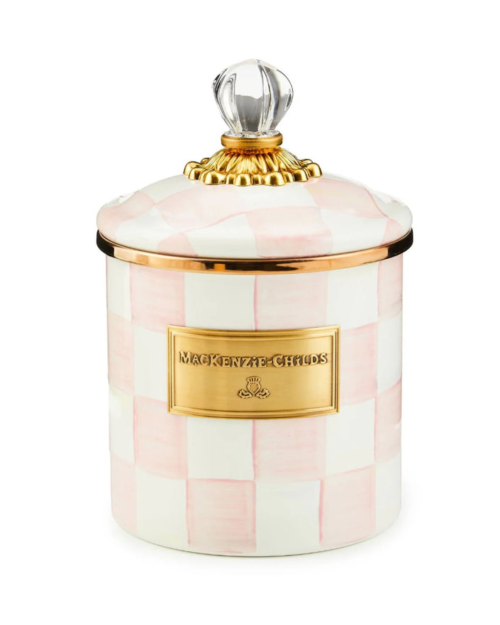 Rosy Check Enamel Canister (Medium)