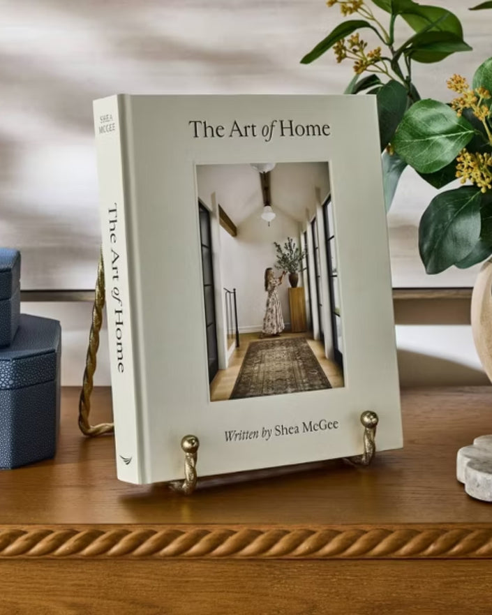 Twisted Brass Book Holder Gold
