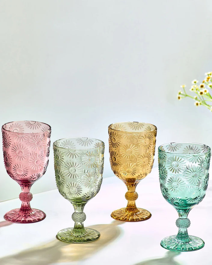 Laura Floral Pastel Tall Glasses