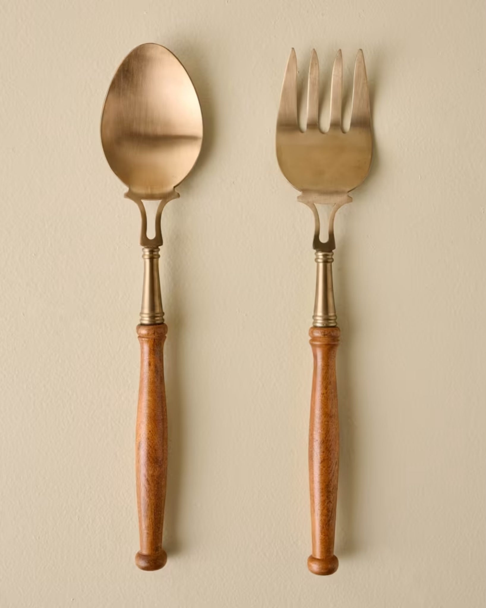 Antiqued Wood Serving Set
