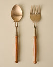 Antiqued Wood Serving Set