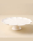 Cream Scalloped Cake Stand