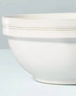 Set of 3 Brim Stripe Stoneware Mixing/Serving Bowl Set Cream
