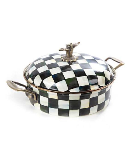 Courtly Check Enamel Casserole 5QT