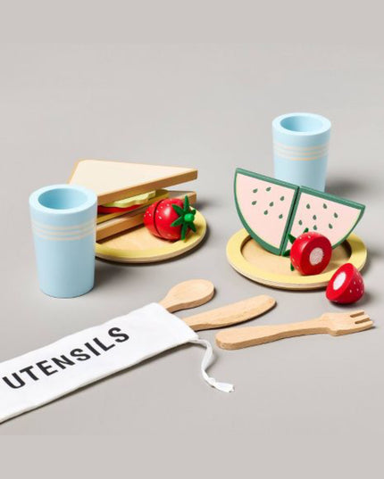 32 pieces Toy Picnic Basket Playset