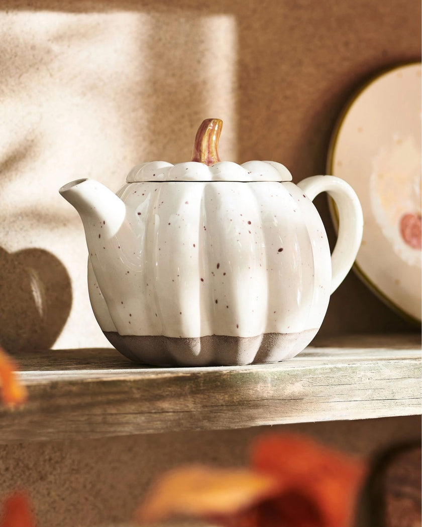 Natural Speckle Glaze Pumpkin Teapot
