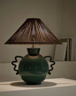 Rashia Rattan Green Table Lamp
