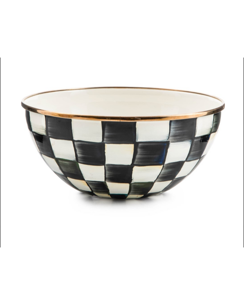 Courtly Check Small Enamel Everyday Bowl
