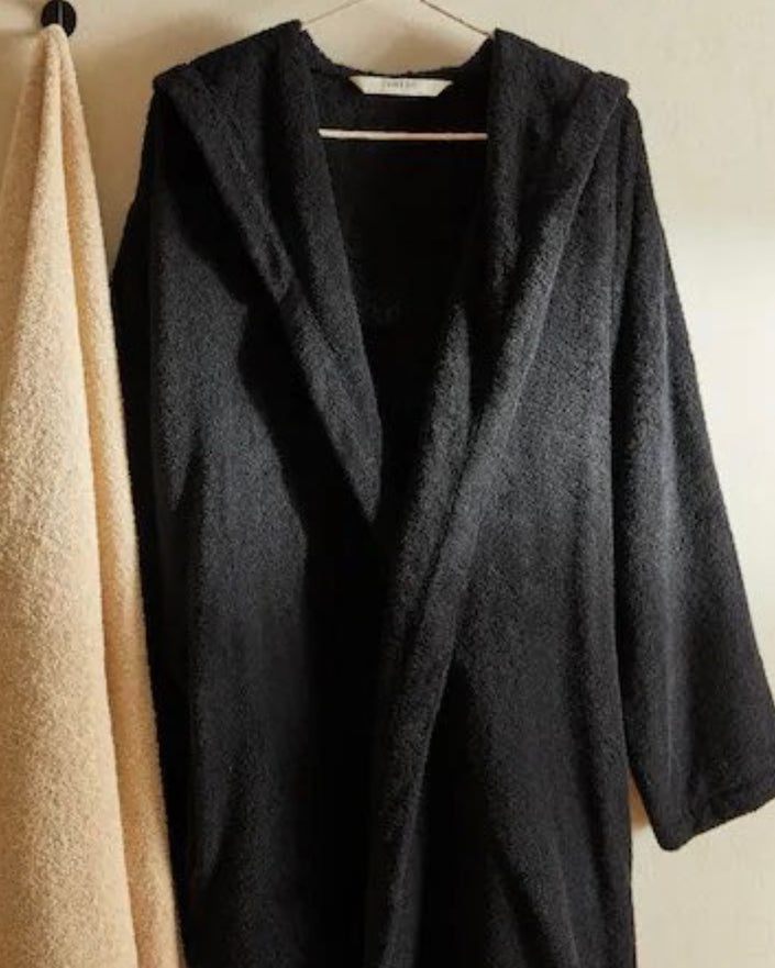 360 GXM² Bathrobe with Hood (Dark Black) - Size M