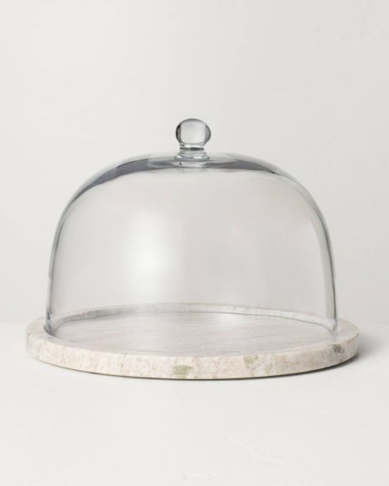 Slab Marble Covered Dessert Stand Warm Gray