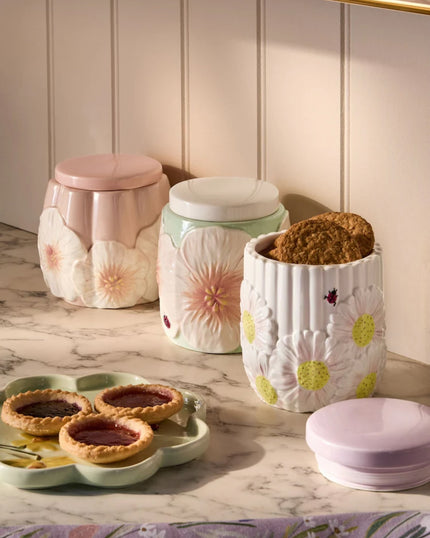 Pastel Wildflower Floral Storage Jars (airtight) Set of 3 or 6
