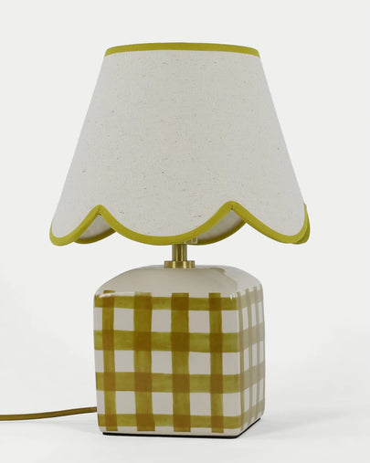 Catherine Ceramic Table Lamp In Ochre