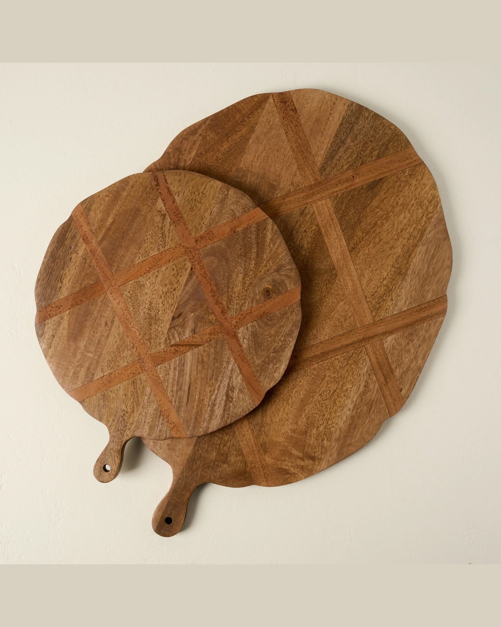 Antiqued Wood Large Oval Serving Board