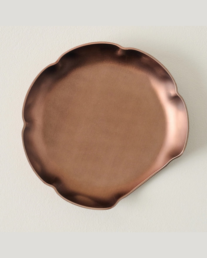 Copper Scalloped Spoon Rest