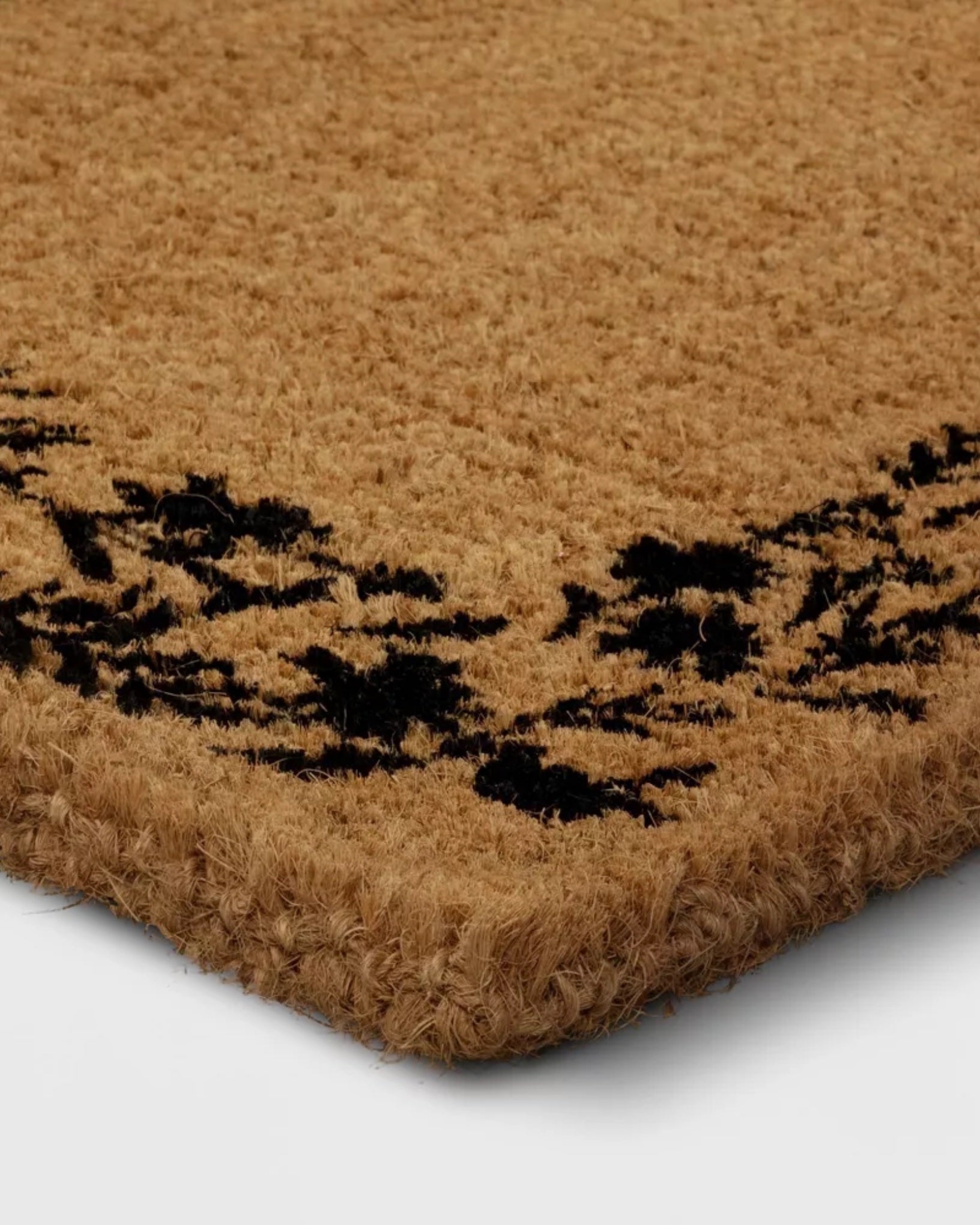 Large Floral Border Estate Doormat Beige (59cm x 90cm)