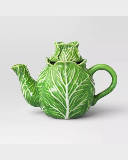Stoneware Cabbage Teapot 1.15 Litres