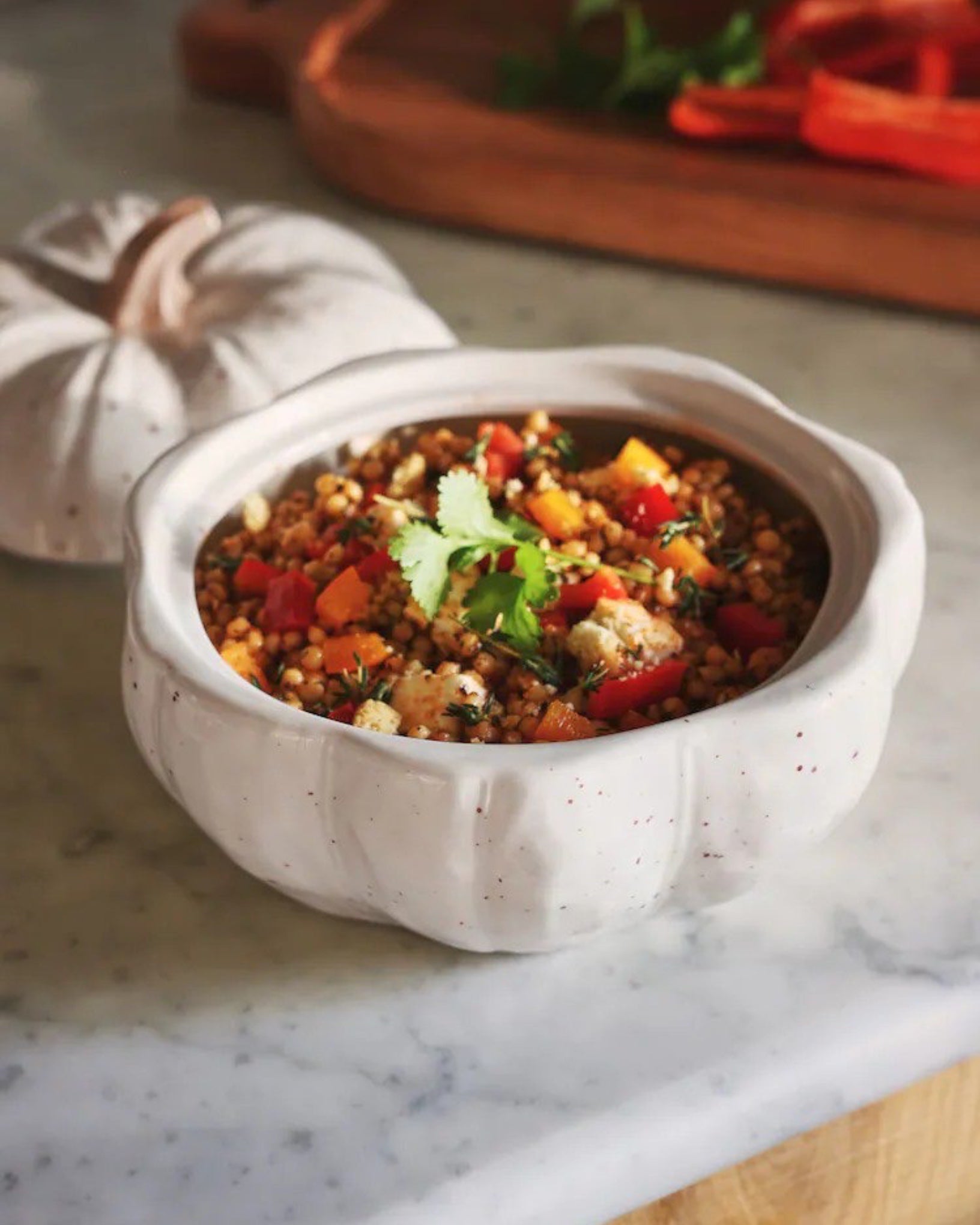 Pumpkin Serving Dish with Lid