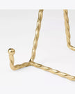 Twisted Brass Book Holder Gold