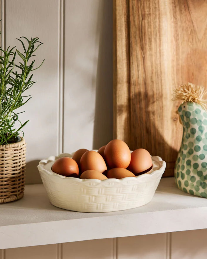 Sage Green Ceramic Chicken Egg House