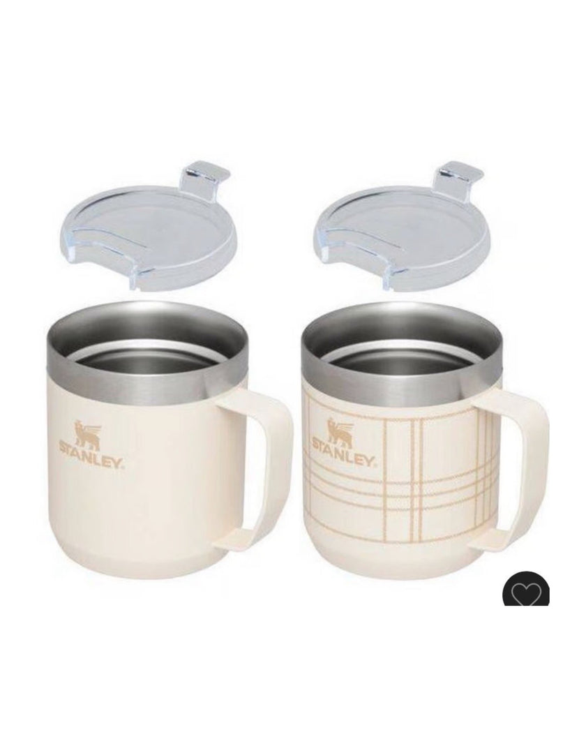 Stanley Set of 2 12 oz Classic Legendary Stainless Steel Mugs Best Beige