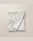 Trellis Pattern Cotton Throw Blanket Green/Cream