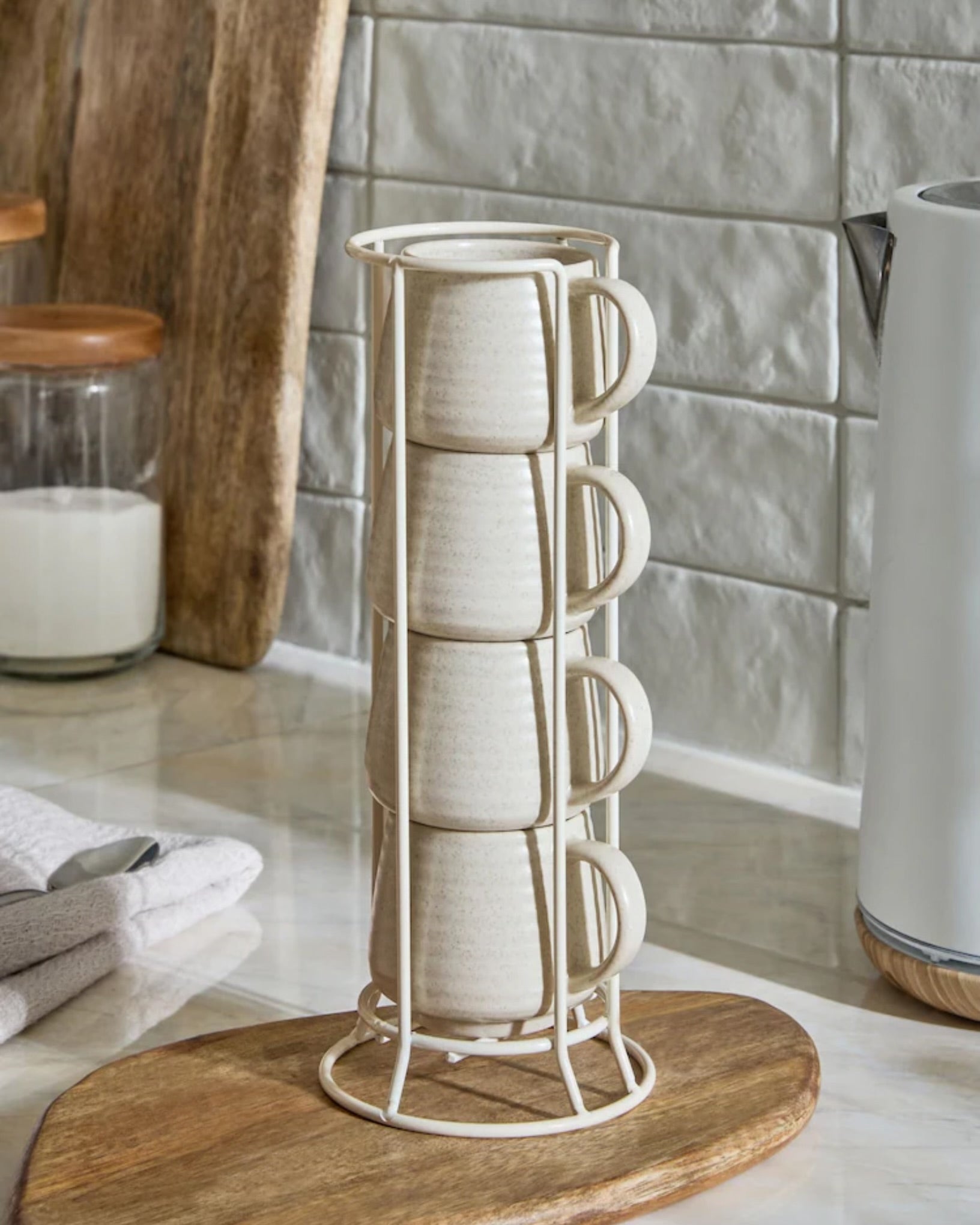 Natural Kya Stacking Espresso Mugs Set of 4 / 8