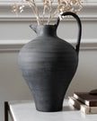 Ravine Black Ceramic Jug Vase