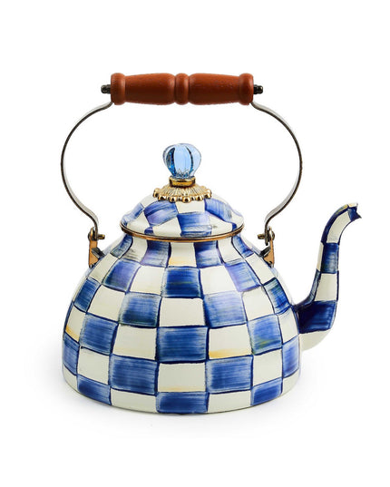 Royal Check Enamel Tea Kettle
