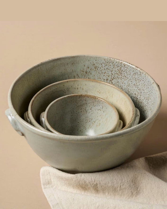 French Grey Serving Bowl Set