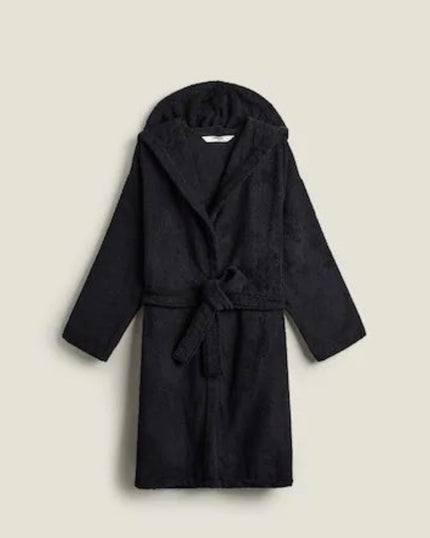 360 GXM² Bathrobe with Hood (Dark Black) - Size M