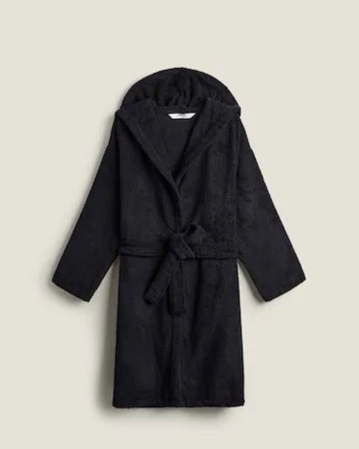 360 GXM² Bathrobe with Hood (Dark Black) - Size M