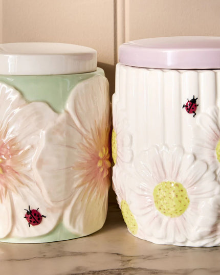 Pastel Wildflower Floral Storage Jars (airtight) Set of 3 or 6