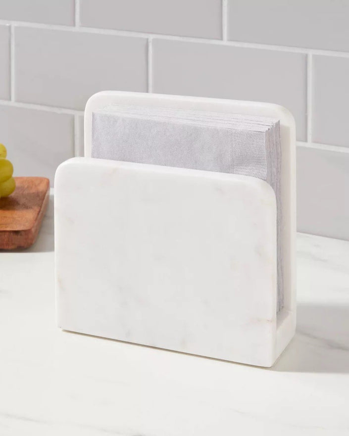 Marble Napkin Holder Off-White
